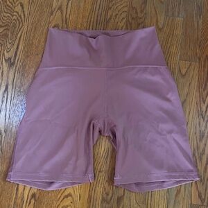Lululemon pink bike shorts 6" inseam